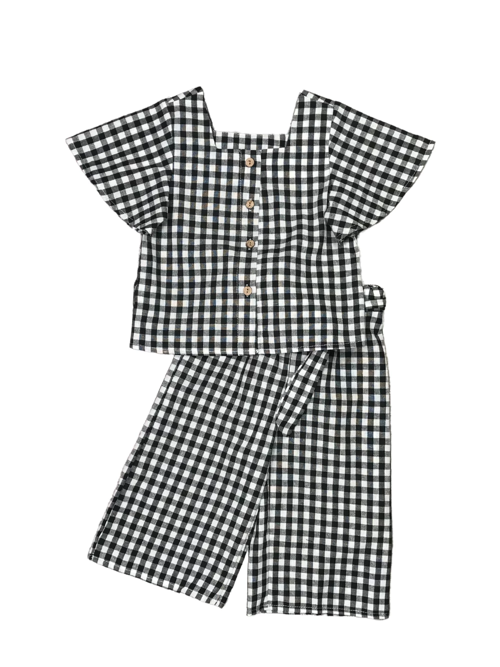 Sydney So Sweet 2 Piece Pants Outfits Black & White Gingham Wide Leg Girls Boutique Outfit 2 Sydney So Sweet 2 Piece Pants Outfits Black & White Gingham Wide Leg Girls Boutique Outfit