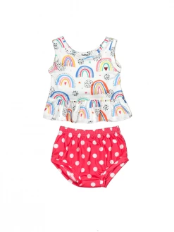 Sydney So Sweet Classic Cute Rainbow Polka Dot Baby Girls Outfit