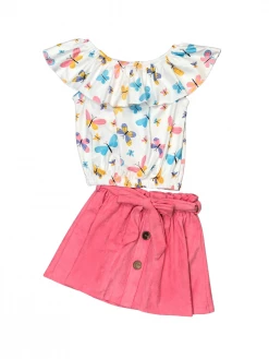 Sydney So Sweet True Beauty Butterfly Pink Flutter Girls Skirt Outfit Butterflies