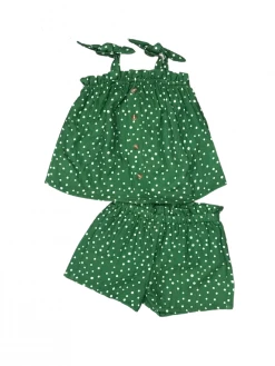 Sydney So Sweet Green Polka Dot Tie Strap Girls Shorts Outfit New Arrivals