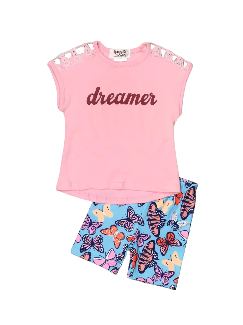 Sydney So Sweet Dreamer Pink Cutout Butterfly Biker Girls Shorts Outfit New Arrivals 4 Sydney So Sweet Dreamer Pink Cutout Butterfly Biker Girls Shorts Outfit New Arrivals