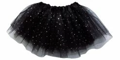 Sydney So Sweet Black Sequin Heart Valentine's Day Tutu Skirt Costume For Toddler, Girls, Women, Plus