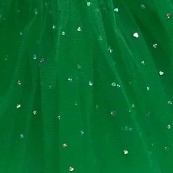 Sydney So Sweet Christmas Green Sequin Heart Tutu Skirt Costume For Toddler, Girls, Women, Plus