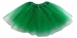 Sydney So Sweet Christmas Green Sequin Heart Tutu Skirt Costume For Toddler, Girls, Women, Plus