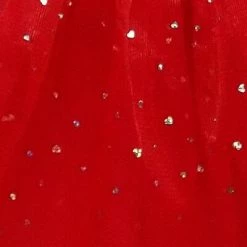 Sydney So Sweet Red Sequin Heart Tutu Skirt Costume For Toddler, Girls, Women, Plus