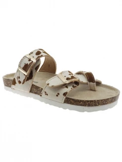 Sydney So Sweet Cow Print Double Toe Strap Girls Birkey Sandal