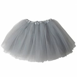 Sydney So Sweet Silver Gray Tutu Skirt - Kids Size 3-Layer Tulle Basic Ballet Dance Costume Tutus For Girls