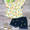 Sydney So Sweet Stand Tall Like A Pineapple Denim Girls Shorts Outfit Shorts & Capri Outfits