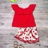 Sydney So Sweet Strawberry Shortcake Red Pom Ruffle Girls Shorts Outfit