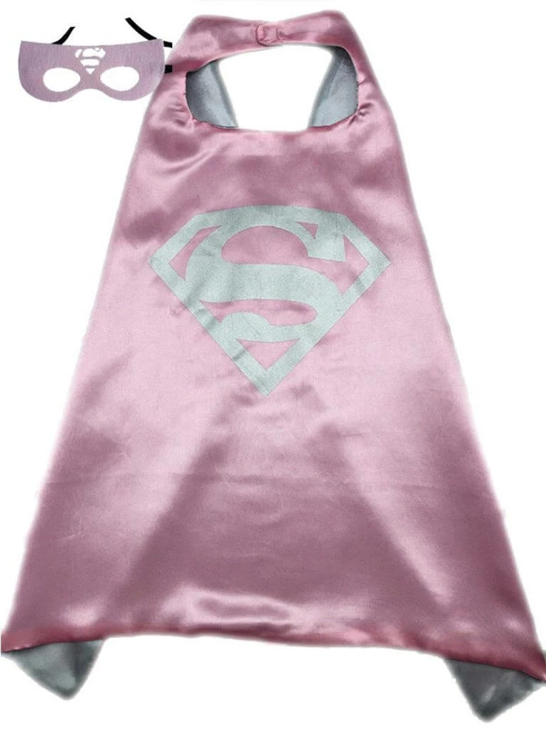 Sydney So Sweet Super Hero Woman Pink & Silver Cape & Mask Set Costume For Adults On Wednesday, We Wear Pink 1 Sydney So Sweet Super Hero Woman Pink & Silver Cape & Mask Set Costume For Adults On Wednesday, We Wear Pink