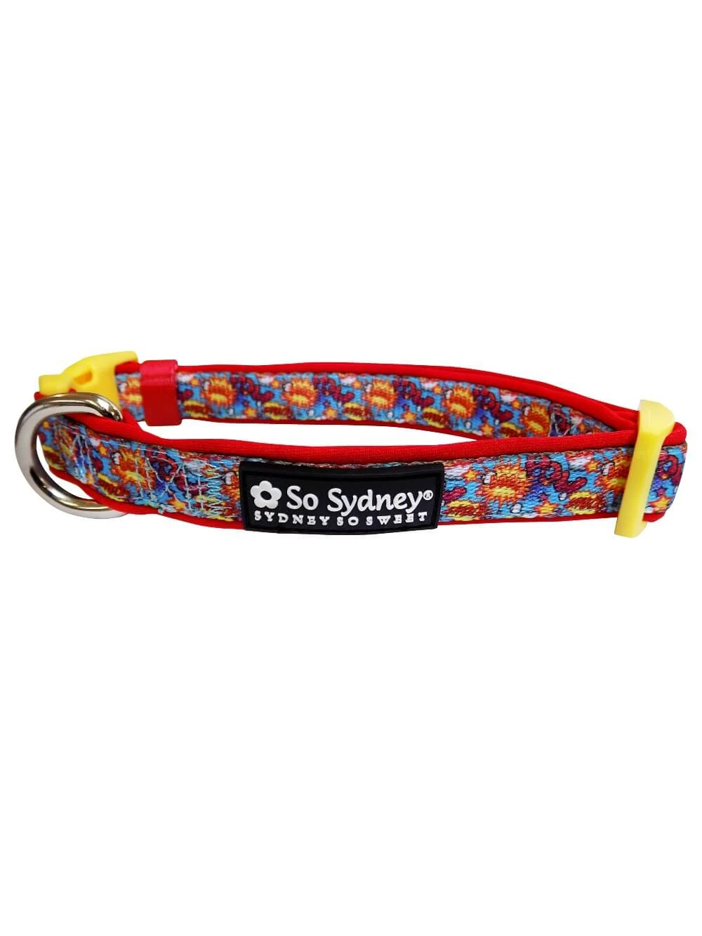 Sydney So Sweet Sweet Pup Superhero Blue Red Yellow Comfy, Adjustable Fashion Dog Collar 1 Sydney So Sweet Sweet Pup Superhero Blue Red Yellow Comfy, Adjustable Fashion Dog Collar