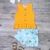 Sydney So Sweet Sweet As Can Bee Daisy Yellow Ruffle Girls Shorts Outfit New Arrivals
