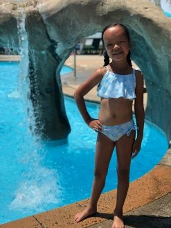 Sydney So Sweet Dandelion Wishes Girls Swim Two Piece Flounce Bikini Swimsuit