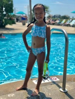 Sydney So Sweet Dandelion Wishes Girls Swim Two Piece Flounce Bikini Swimsuit