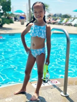 Sydney So Sweet Dandelion Wishes Girls Swim Two Piece Flounce Bikini Swimsuit