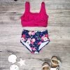 Sydney So Sweet Plum Poppy Perfection Two Piece Girls Swimsuit Set