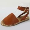Sydney So Sweet Women's Clothing Tan Espadrille Open Toe Ankle Strap Women's Sandals