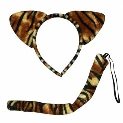 Sydney So Sweet Costumes For Kids Tiger Headband Ears & Tail, Kid Or Adult Size Costume Accessories