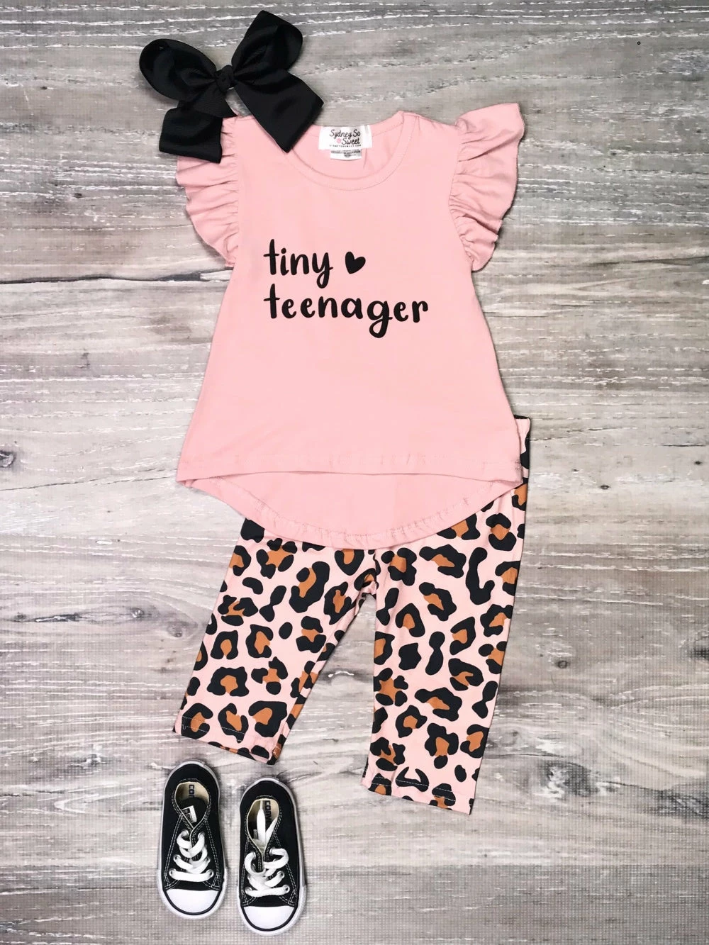 Sydney So Sweet New Arrivals Tiny Teenager Blush Pink Cheetah Girls Biker Shorts Outfit 1 Sydney So Sweet New Arrivals Tiny Teenager Blush Pink Cheetah Girls Biker Shorts Outfit