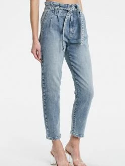 Sydney So Sweet Tobi High Rise Paper Bag Waist Mom Jean In Love Maze
