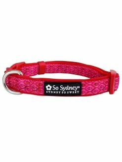 Sydney So Sweet Hot Pink Boho Tribal Print Adjustable Fashion Dog Collar