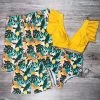 Sydney So Sweet Mommy & Me & Family Swim Tropical Yellow Lemon Matching Family Swimsuits