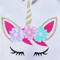 Sydney So Sweet Pink And Gold Unicorn Costume, Girls Tutu Skirt & Top Set Costumes For Kids