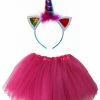 Sydney So Sweet Adult Hot Pink Unicorn Costume - Tutu Skirt & Headband Horn Set For Adult Or Plus Size