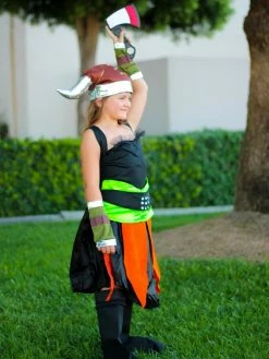 Sydney So Sweet Viking Costume, Deluxe Girl's Or Toddler Viking Halloween Dress Up Costumes For Kids