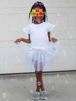 Sydney So Sweet Christmas White Tutu Skirt - Kids Size 3-Layer Tulle Basic Ballet Dance Costume Tutus For Girls 6 Sydney So Sweet Christmas White Tutu Skirt - Kids Size 3-Layer Tulle Basic Ballet Dance Costume Tutus For Girls