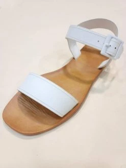 Sydney So Sweet Women's Clothing White Open Toe Ankle Strap Womens Sandals