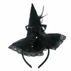 Sydney So Sweet Fancy Black Witch Headband Hat Kid Or Adult Costume Accessory