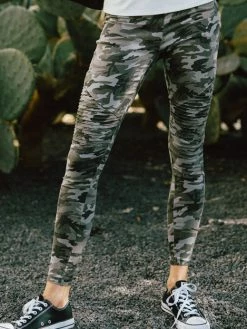 Sydney So Sweet Women's Clothing Women's & Plus Camouflage Pin Tucked Side Zipper Skinny Jeggings