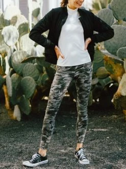 Sydney So Sweet Women's Clothing Women's & Plus Camouflage Pin Tucked Side Zipper Skinny Jeggings