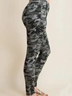 Sydney So Sweet Women's Clothing Women's & Plus Camouflage Pin Tucked Side Zipper Skinny Jeggings