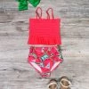 Sydney So Sweet Wonderful Watermelon Pink Smocked Girls Tankini Bikini Swimsuit