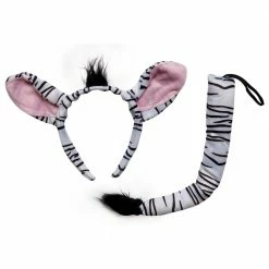 Sydney So Sweet Zebra Headband Ears & Tail, Kid Or Adult Size Costume Accessories