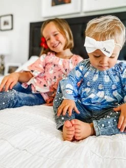 Sydney So Sweet Pretty In Pearls Distressed Adjustable Waist Girls Denim Jeans